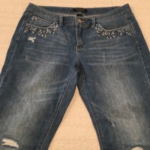 Jeans with rhinestone detail